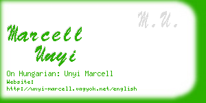 marcell unyi business card